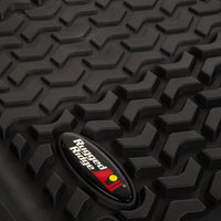 Thumbnail for Rugged Ridge Floor Liner Kit Black F/R 18-20 Jeep Wrangler JL 2Dr