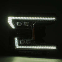 Thumbnail for AlphaRex 18-20 Ford F-150 NOVA LED Proj Headlight Plank Style Alpha Blk w/Activ Light/Seq Signal/DRL