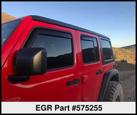 Thumbnail for EGR 2018 Jeep Wrangler JL SlimLine In-Channel WindowVisors Set of 4 - Matte Black