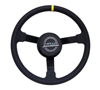 Thumbnail for NRG Reinforced Steering Wheel (380mm) Nascar/ Alcantara 3 Spoke w/ NRG Logo/ Removable Crushed Pad