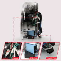 Thumbnail for ANZO 2000-2006 Chevrolet Tahoe Led Taillights Black/Clear