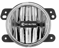Thumbnail for KC HiLiTES 10-18 Jeep JK 4in. Gravity G4 LED Light 10w SAE/ECE Clear Fog Beam (Single)