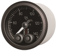 Thumbnail for Autometer Stack 52mm 40-140 Deg C 1/8in NPTF Male Pro-Control Oil Temp Gauge - Black