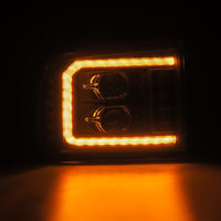 Thumbnail for AlphaRex 05-07 Ford F250/350/450/550 Super Duty PRO-Series Proj. Headlights Blk w/Seq Sig. + SWB DRL