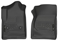 Thumbnail for Husky Liners 14 Chevrolet Silverado/GMC Sierra 1500 Weatherbeater Black Front Floor Liners