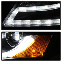 Thumbnail for Spyder Audi A4 09-12 Projector Headlights Halogen Model Only - DRL LED Black PRO-YD-AA408-DRL-BK