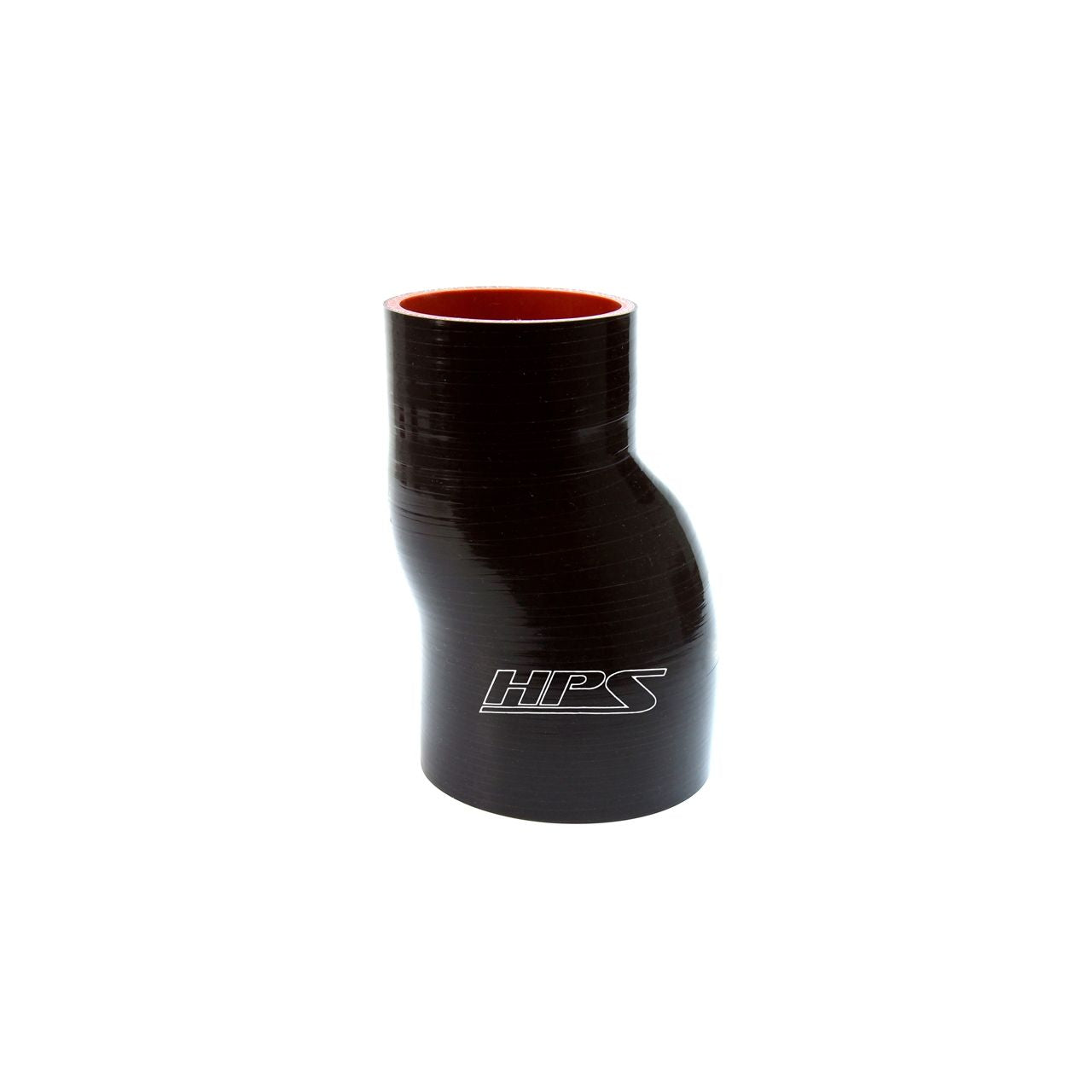 HPS 3" - 3.5" ID , 6" Long High Temp 4-ply Reinforced Silicone Offset Reducer Coupler Hose Black (76mm - 89mm ID , 152mm Length)