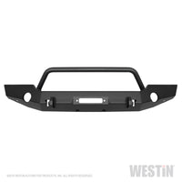 Thumbnail for Westin 18-19 Jeep Wrangler JL WJ2 Full Width Front Bumper w/Bull Bar Textured Black