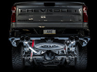 Thumbnail for AWE Tuning 4th Gen GM 1500 6.2L 0FG Catback Split Rear Exit (w/ Bumper Cutouts) - Quad Chrome Tips