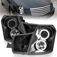 Thumbnail for ANZO 2003-2007 Cadillac Cts Projector Headlights w/ Halo Black (CCFL)