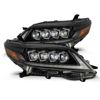Thumbnail for AlphaRex 2011+ Toyota Sienna NOVA LED Proj Headlights Plank Style Black w/Activ Light/Seq Signal/DRL