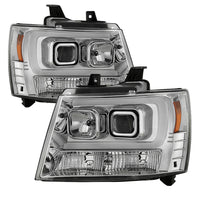 Thumbnail for Spyder 07-14 Chevy Suburban/1500/2500/Tahoe V2 Projector Headlights Chrome PRO-YD-CSUB07V2-DRL-C