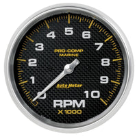 Thumbnail for Autometer Marine Carbon Fiber 5in 10K RPM In-Dash Tachometer Gauge