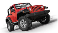 Thumbnail for Bushwacker 07-18 Jeep Wrangler Max Pocket Style Flares 2pc Extended Coverage - Black