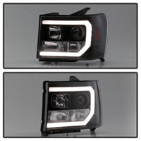 Thumbnail for Spyder GMC Sierra 1500/2500/3500 07-13 V2 Projector Headlights- Black PRO-YD-GS07V2-LBDRL-BK