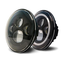 Thumbnail for DV8 Offroad 07-18 Jeep Wrangler JK LED Projector Headlights w/ Angel Eyes