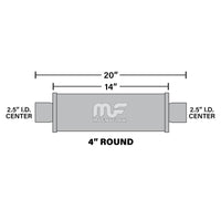 Thumbnail for MagnaFlow Muffler Mag SS 14X4X4 2.5X2.5