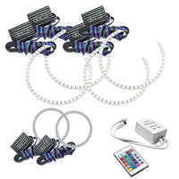 Thumbnail for Oracle Dodge Charger 05-10 Triple Ring Halo Kit - ColorSHIFT w/ Simple Controller SEE WARRANTY