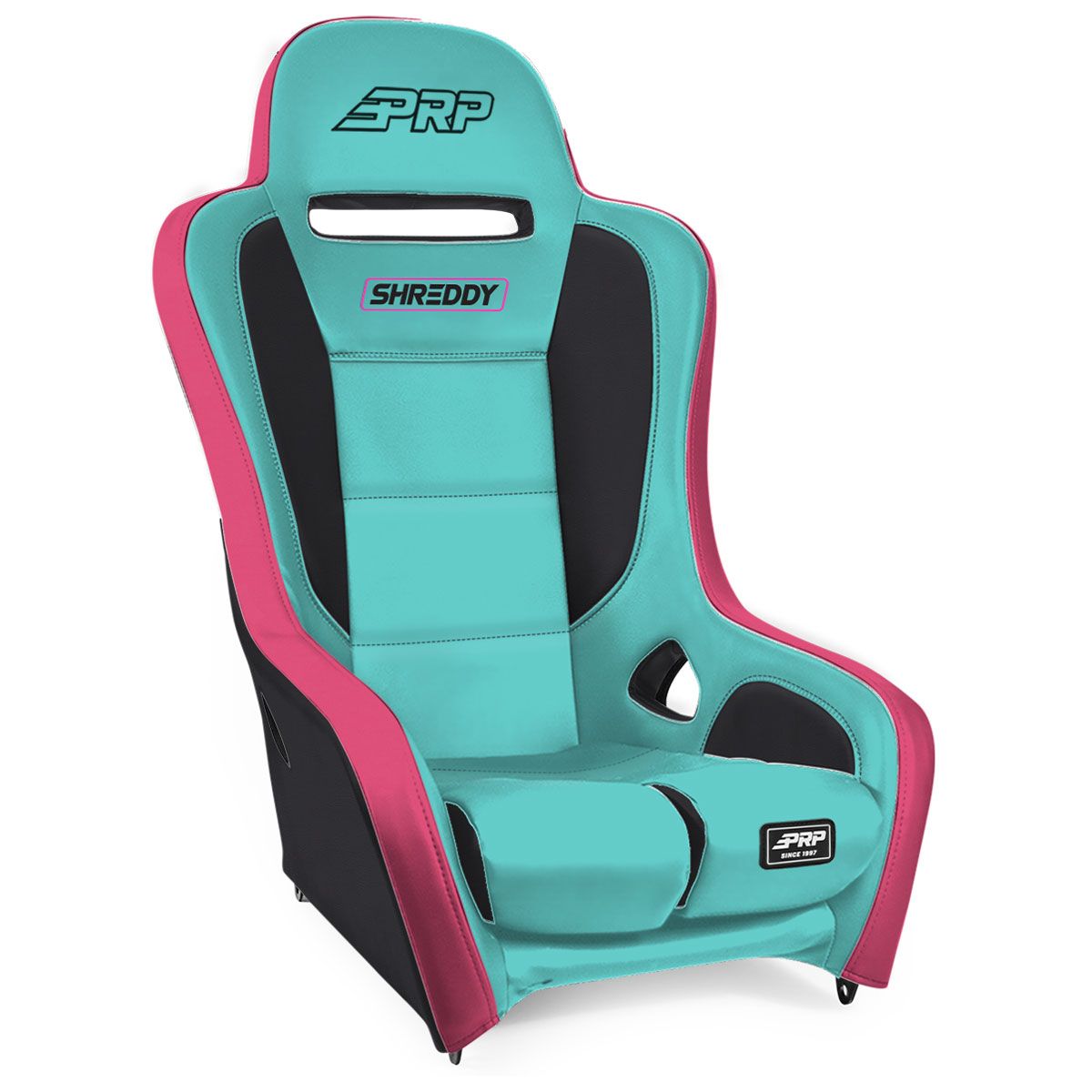 PRP ShReddy Podium Suspension Seat - Pink/Teal / Black