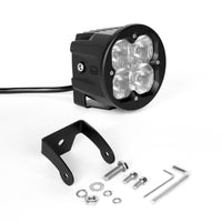 Thumbnail for XK Glow Round XKchrome 20w LED Cube Light w/ RGB Accent Light - Driving Beam w/Fog Light Bracket