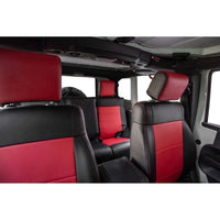 Thumbnail for PRP 07-10 Jeep Wrangler JK Front Seat Covers/2 door or 4 door (Pair) - Black/Red