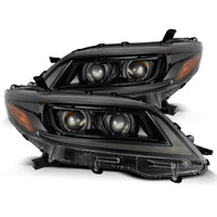 Thumbnail for AlphaRex 11-21 Toyota Sienna LUXX LED Proj Headlights Plank Style Alpha Black w/Seq Signal/DRL