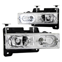 Thumbnail for ANZO 1988-1998 Chevrolet C1500 Crystal Headlights Chrome w/ Halo