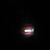 Thumbnail for AlphaRex 14-18 Chevy Silverado 1500 Luxx-Series LED Tail Lights Black/Red w/Activ Light/Seq Signal