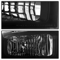 Thumbnail for Xtune Ford F250/350/450 Super Duty 05-07 Crystal Headlights Black Smoked HD-JH-FS05-AM-BSM