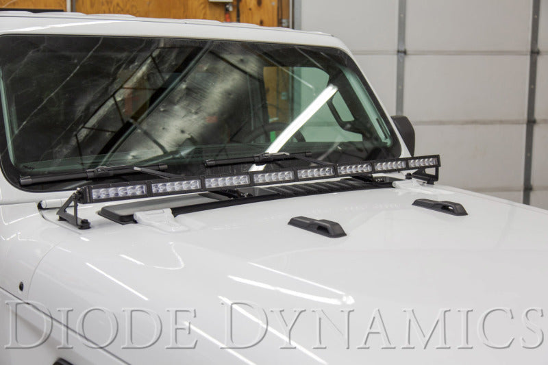 Diode Dynamics 18-21 Jeep JL Wrangler/Gladiator Hood Bracket Kit