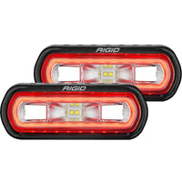 Thumbnail for Rigid Industries SR-L Series Surface Mount LED Spreader Pair w/ Amber Halo - Universal