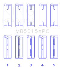 Thumbnail for King 1992+ Mitsubishi 4G63/4G64 EVO I-IV (Size 0.5) Coated Performance Main Bearing Set