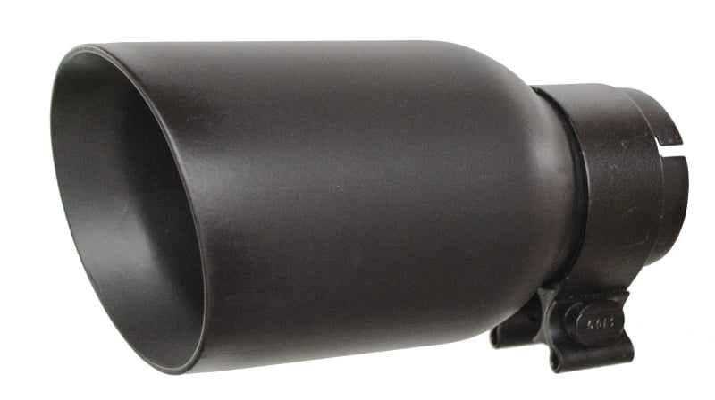 Go Rhino Exhaust Tip - Textured black - ID 2 1/2in x L 8in x OD 4in