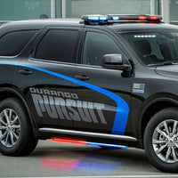 Thumbnail for Putco 11-23 Dodge Durango Blade Rocker Kits Sideliners - Red/Blue w/ White Override