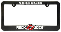 Thumbnail for RockJock License Plate Frame Black Plastic w/ Red and White