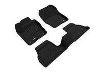 Thumbnail for 3D Maxpider 12-18 Ford Focus Elegant Floor Mat- Black 1St Row 2Nd Row