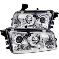 Thumbnail for ANZO 2006-2010 Dodge Charger Projector Headlights w/ Halo Chrome