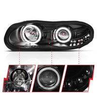 Thumbnail for ANZO 1998-2002 Chevrolet Camaro Projector Headlights w/ Halo Black