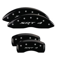 Thumbnail for MGP 4 Caliper Covers Engraved Front & Rear C6/Corvette Black finish silver ch