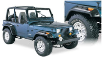 Thumbnail for Bushwacker 87-95 Jeep Wrangler Cutout Style Flares 4pc Cutting Optional Not Renegade - Black