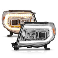 Thumbnail for ANZO 05-11 Toyota Tacoma Projector Headlights w/Light Bar Switchback Chrome Housing