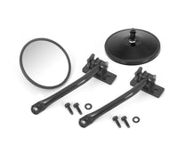 Thumbnail for Rugged Ridge 97-18 Jeep Wrangler Black Round Quick Release Mirror