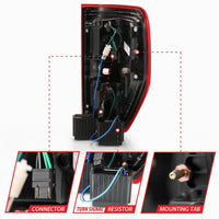 Thumbnail for ANZO 2009-2013 Ford F-150 LED Taillights Red/Clear