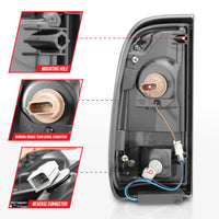 Thumbnail for ANZO 2008-2016 Ford F-250 LED Taillights Chrome Housing Smoke Lens (Pair)