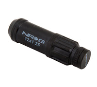 Thumbnail for NRG 700 Series M12 X 1.25 Steel Lug Nut w/Dust Cap Cover Set 21 Pc w/Locks & Lock Socket - Black