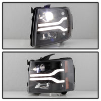 Thumbnail for Spyder Chevy Silverado 1500 07-13/2500HD/3500HD 07-14 LED Black PRO-YD-CS07V3PL-BK