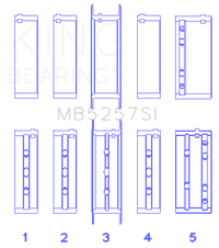 Thumbnail for King General Motors 379 V8 OHV (Size .026) Crankshaft Main Bearings (Set of 5)