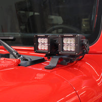 Thumbnail for Go Rhino 18-20 Jeep Wrangler JL/JLU/Gladiator JT Light Mount - Two 3in Cubes