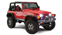 Thumbnail for Bushwacker 97-06 Jeep Wrangler Flat Style Flares 4pc - Black