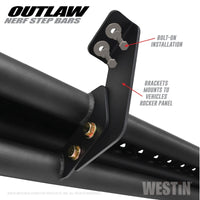 Thumbnail for Westin 14-19 Toyota 4Runner SR5/TRD/TRD Pro (exc Limited & Nightshade) Outlaw Nerf Step Bars